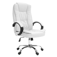 La Bella White Executive Office Chair Sage Dual-Layer Seat