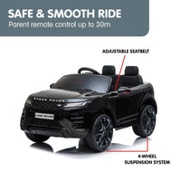 Land Rover Licensed Kids Electric Ride On Car Remote Control - Black Kings Warehouse