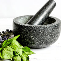 Large Pestle and Mortar Set Durable Granite Stone Spice & Herb Crusher Home & Garden Kings Warehouse