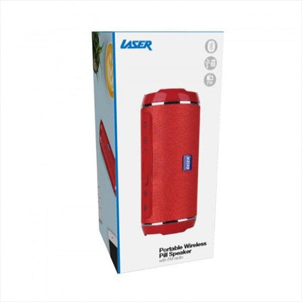 Laser - Bluetooth Pill Speaker - Red Kings Warehouse