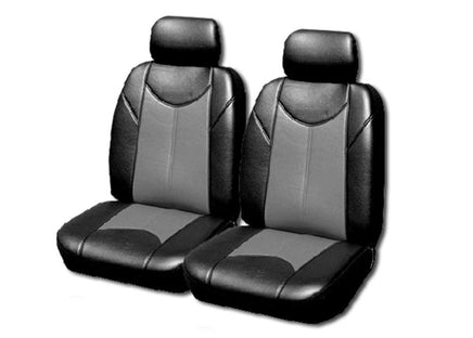 Leather Look Car Seat Covers For Nissan Frontier D22 Dual Cab 1997-2020 | Grey Kings Warehouse