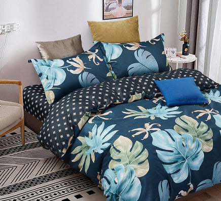 Leaves Super King Size Quilt/Doona/Duvet Cover Set Kings Warehouse