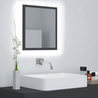 LED Bathroom Mirror Grey 40x8.5x37 cm