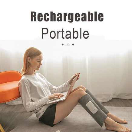 Leg Massager Heated Air Compression Foot Massage Calf Circulation Muscles Relax Kings Warehouse