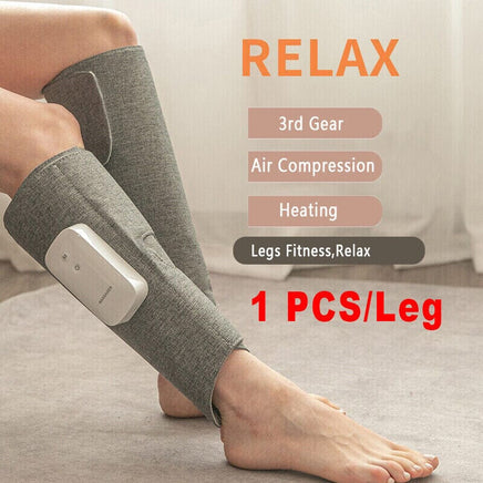 Leg Massager Heated Air Compression Foot Massage Calf Circulation Muscles Relax Kings Warehouse