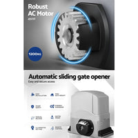 LockMaster Electric Sliding Gate Opener 1200KG With Remote Hardware Kit 4M Rail Kings Warehouse