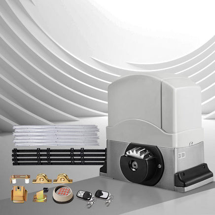 LockMaster Electric Sliding Gate Opener 1200KG With Remote Hardware Kit 4M Rail Kings Warehouse