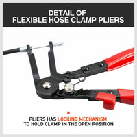 Long Hose Clamp Pliers 24" Flexible Extension Wire Oil Fuel Hose Clip Remove Kings Warehouse
