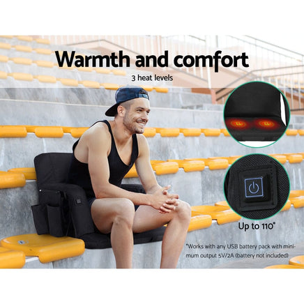 Lounge Sofa Bed With Armrest Heated Floor Recliner Futon Couch Folding Chair Cushion Kings Warehouse