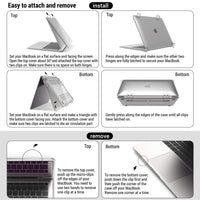 MacBook Air 13 Inch Case 2020 2019 2018, A1932, A2179, A2337 Shell Case Keyboard Cover Clear Kings Warehouse