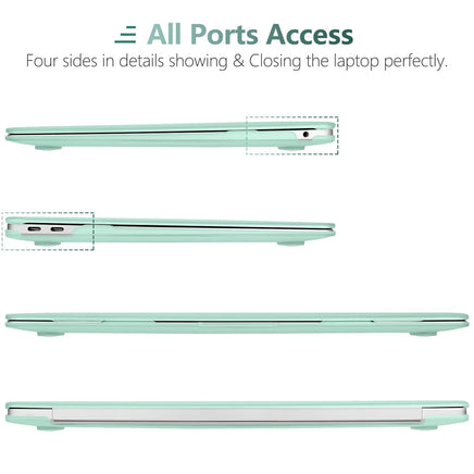 MacBook Air 13 Inch Case 2020 2019 2018, A1932, A2179, A2337 Shell Case Keyboard Cover Green Kings Warehouse