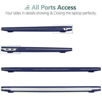 MacBook Air 13 Inch Case 2020 2019 2018, A1932, A2179,A2337 Shell Case Keyboard Cover Blue Kings Warehouse