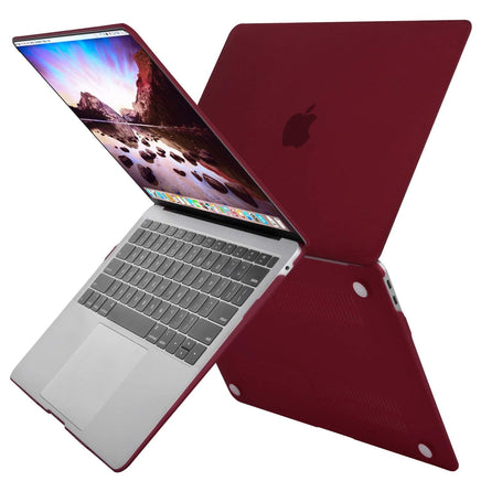 MacBook Air 13 Inch Case 2020 2019 2018, A1932, A2179,A2337 Shell Case Keyboard Cover Wine Red Kings Warehouse