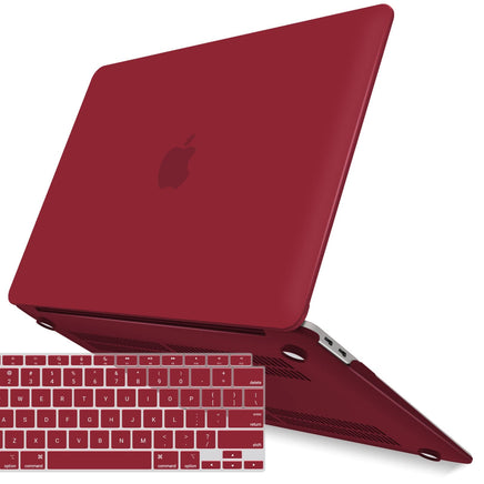 MacBook Air 13 Inch Case 2020 2019 2018, A1932, A2179,A2337 Shell Case Keyboard Cover Wine Red Kings Warehouse