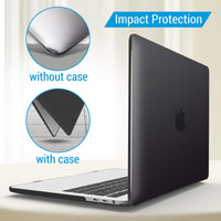 MacBook Pro 13 Inch Case 2016-2023 M1 M2 A2338 A2289 A2251 A2159 Hard Shell Case Keyboard Cover Black Kings Warehouse