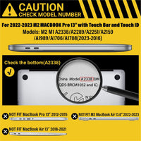 MacBook Pro 13 Inch Case 2016-2023 M1 M2 A2338 A2289 A2251 A2159 Hard Shell Case Keyboard Cover Black Kings Warehouse
