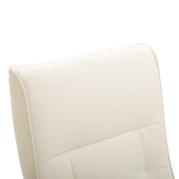 Massage Chair Cream White Faux Leather Kings Warehouse 