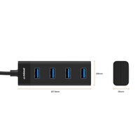 mbeat USB-C to 4-Port 3.0 Hub - Black Kings Warehouse
