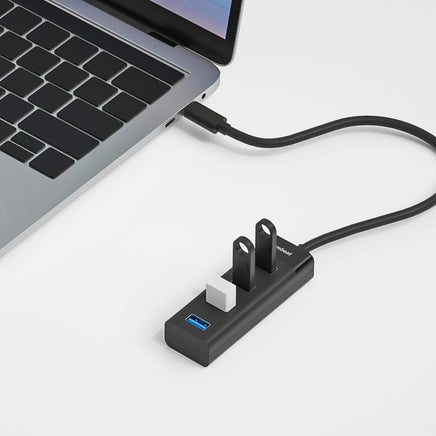 mbeat USB-C to 4-Port 3.0 Hub - Black Kings Warehouse