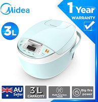 Midea 3L Multi Function Smart Kitchen Electric Rice Cooker 605W Green Color Kings Warehouse 