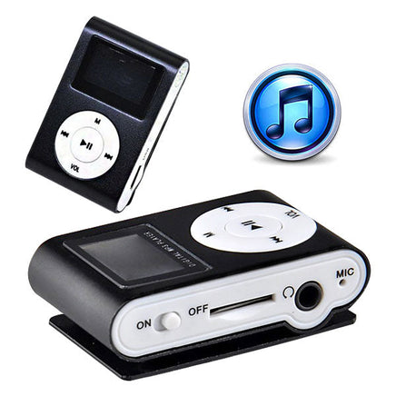 Mini Clip 16G MP3 Music Player With USB Cable & Earphone Black Kings Warehouse