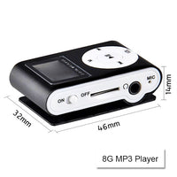 Mini Clip 16G MP3 Music Player With USB Cable & Earphone Black Kings Warehouse