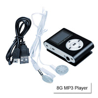 Mini Clip 16G MP3 Music Player With USB Cable & Earphone Silver Kings Warehouse 