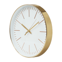 Modern Wall Clock Silent Non-Ticking Quartz Battery Operated Gold Kings Warehouse
