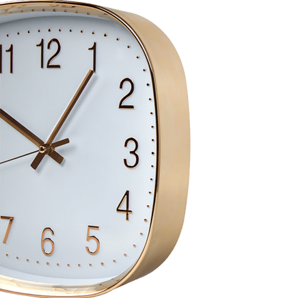 Modern Wall Clock Silent Non-Ticking Quartz Battery Operated Gold Kings Warehouse