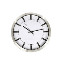 Modern Wall Clock Silent Non-Ticking Quartz Battery Operated Stainless Steel Kings Warehouse
