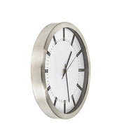 Modern Wall Clock Silent Non-Ticking Quartz Battery Operated Stainless Steel Kings Warehouse