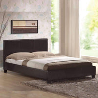 Mondeo PU Leather Double Brown Bed Kings Warehouse 