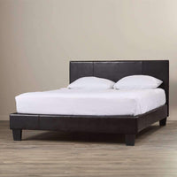Mondeo PU Leather Queen Black Bed Kings Warehouse 
