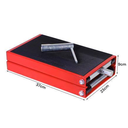 Motorcycle Bike ATV Wide Repair Deck Scissor Lift Jack Crank Hoist Stand 500kg Kings Warehouse
