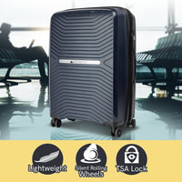 Olympus Astra 24in Lightweight Hard Shell Suitcase - Aegean Blue Kings Warehouse