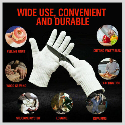 One-Pair Cut Resistant Gloves Anti Cutting Level 5 Kitchen Butcher Protection Kings Warehouse