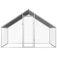 Outdoor Chicken Cage 2.75x2x1.92 m Galvanised Steel Coops & Hutches Kings Warehouse