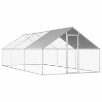 Outdoor Chicken Cage 2.75x6x1.92 m Galvanised Steel Kings Warehouse
