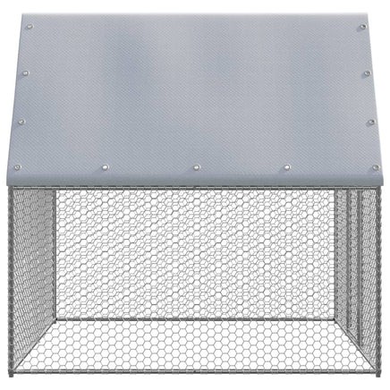 Outdoor Chicken Cage 2x2x2 m Galvanised Steel Coops & Hutches Supplies Kings Warehouse