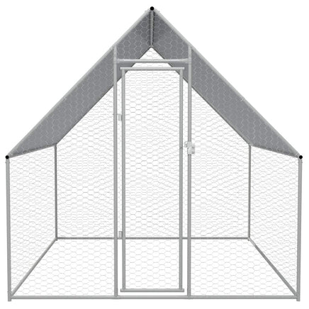 Outdoor Chicken Cage Galvanised Steel 2x2x1.92 m Kings Warehouse
