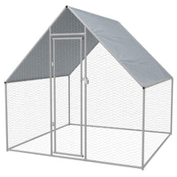Outdoor Chicken Cage Galvanised Steel 2x2x1.92 m Kings Warehouse