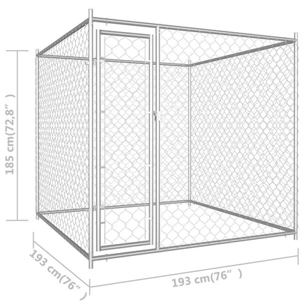 Outdoor Dog Kennel 193x193x185 cm Kings Warehouse