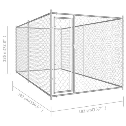 Outdoor Dog Kennel 382x192x185 cm Kings Warehouse