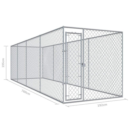 Outdoor Dog Kennel 7.6x1.9 m Kings Warehouse