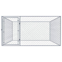 Outdoor Dog Kennel Galvanised Steel 2x2x1.85 m Kings Warehouse