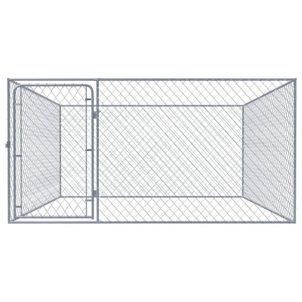 Outdoor Dog Kennel Galvanised Steel 2x2x1.85 m Kings Warehouse