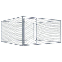 Outdoor Dog Kennel Galvanised Steel 2x2x1.85 m Kings Warehouse