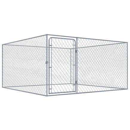 Outdoor Dog Kennel Galvanised Steel 2x2x1.85 m Kings Warehouse