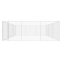 Outdoor Dog Kennel Galvanised Steel 570x570x185 cm Kings Warehouse