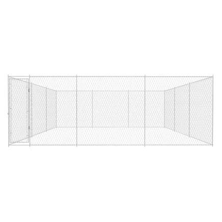 Outdoor Dog Kennel Galvanised Steel 570x570x185 cm Kings Warehouse